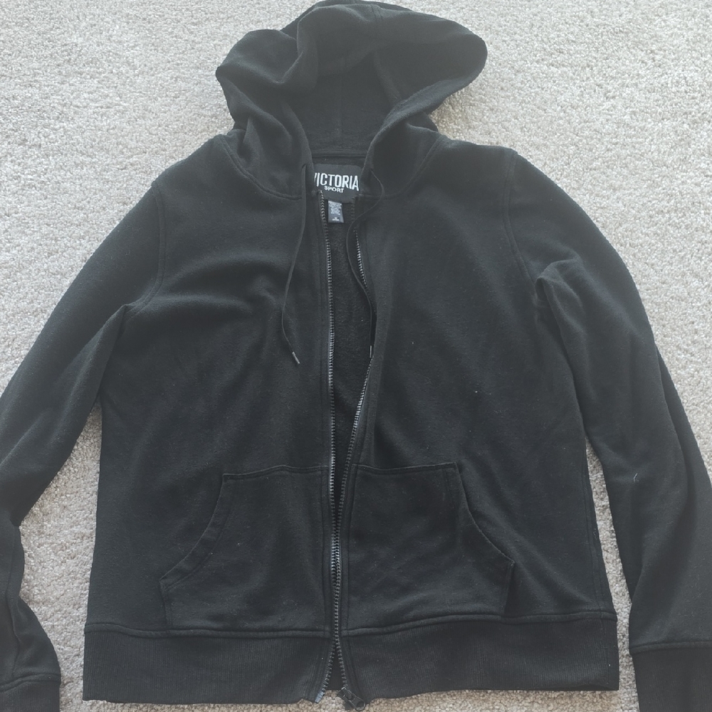 Victoria's Secret Classic Black Zip-Up Hoodie